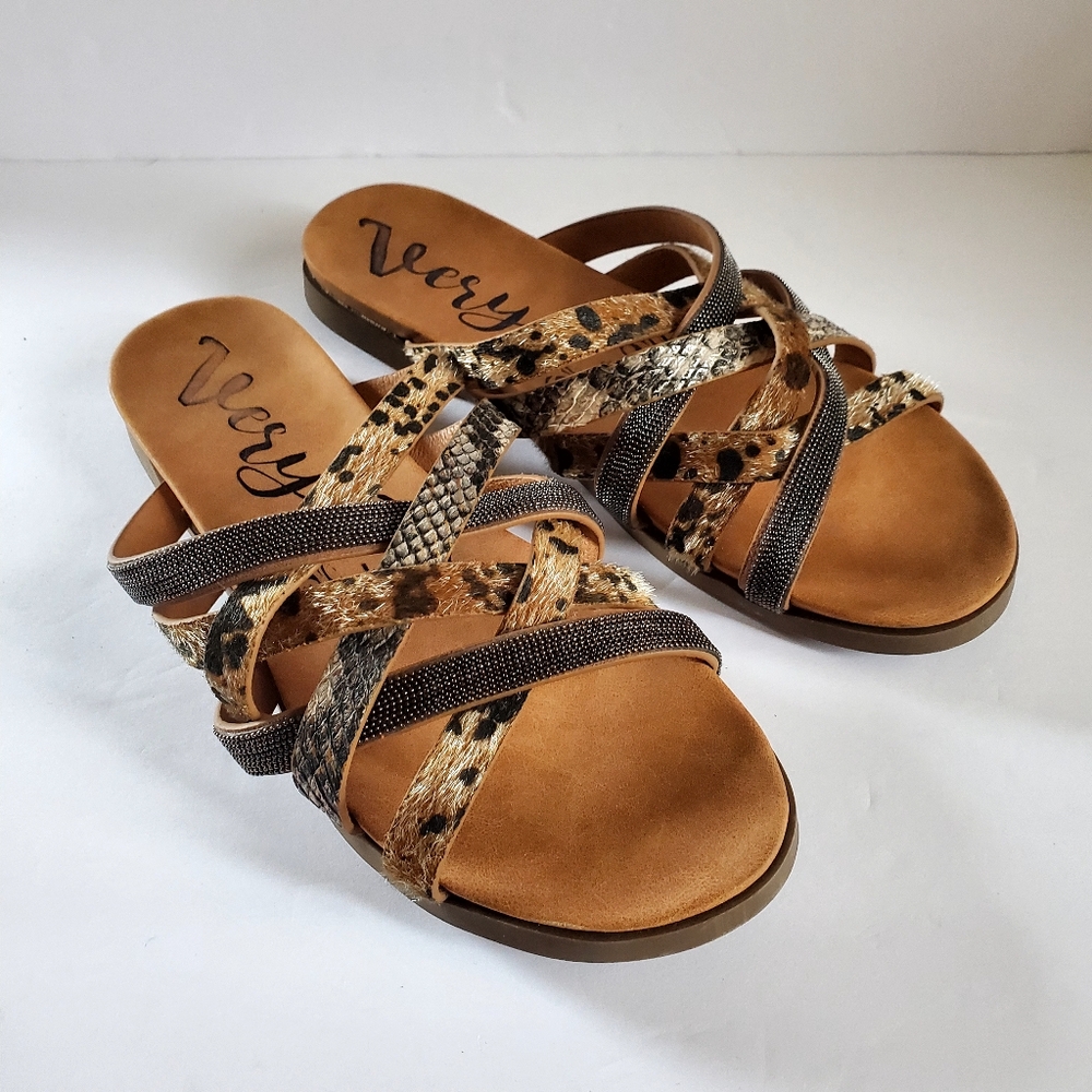 Very G Women's Leopard Print Sandals Size 6